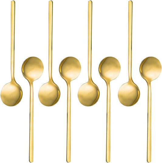 Gold Plated Stainless Steel Espresso Spoon Set