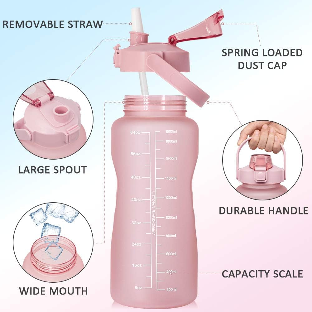 Half Gallon Water Bottle with Sleeve