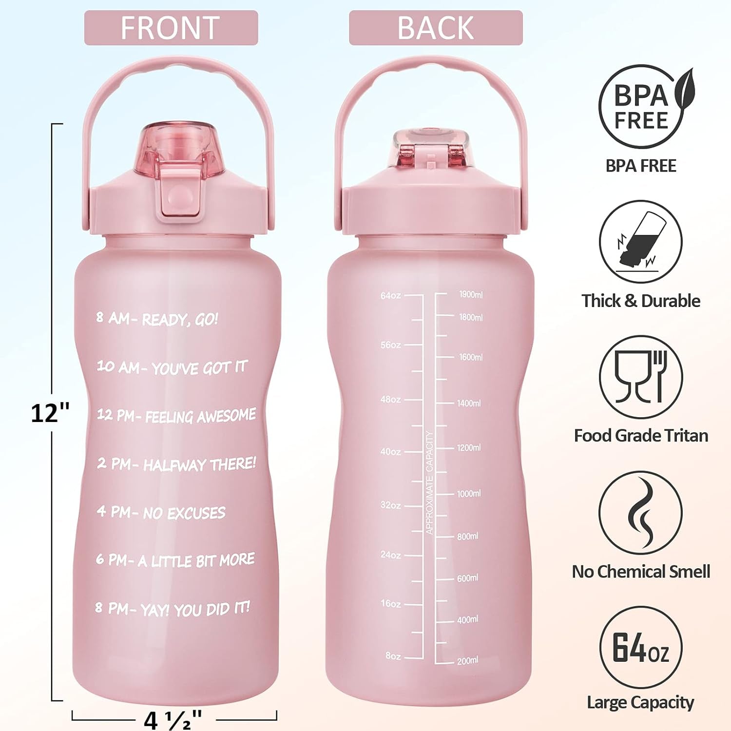 Half Gallon Water Bottle with Sleeve