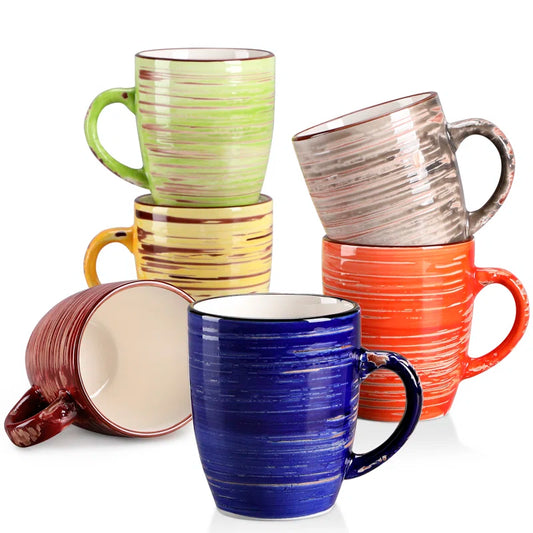 Multicolor Stoneware Coffee Mug Set