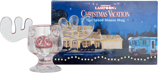 Christmas Vacation Glass Moose Mug