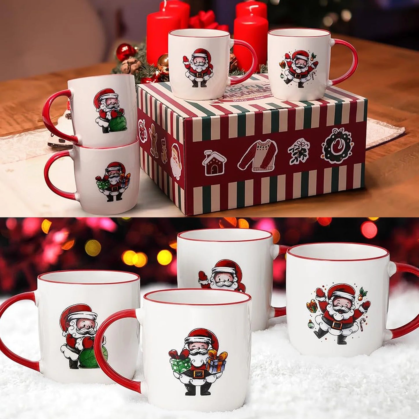 Christmas Santa Mug Set