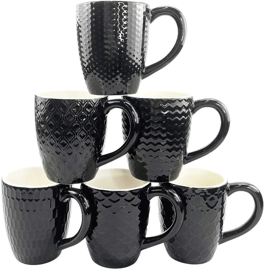 Embossed Design Coffee Mug Set