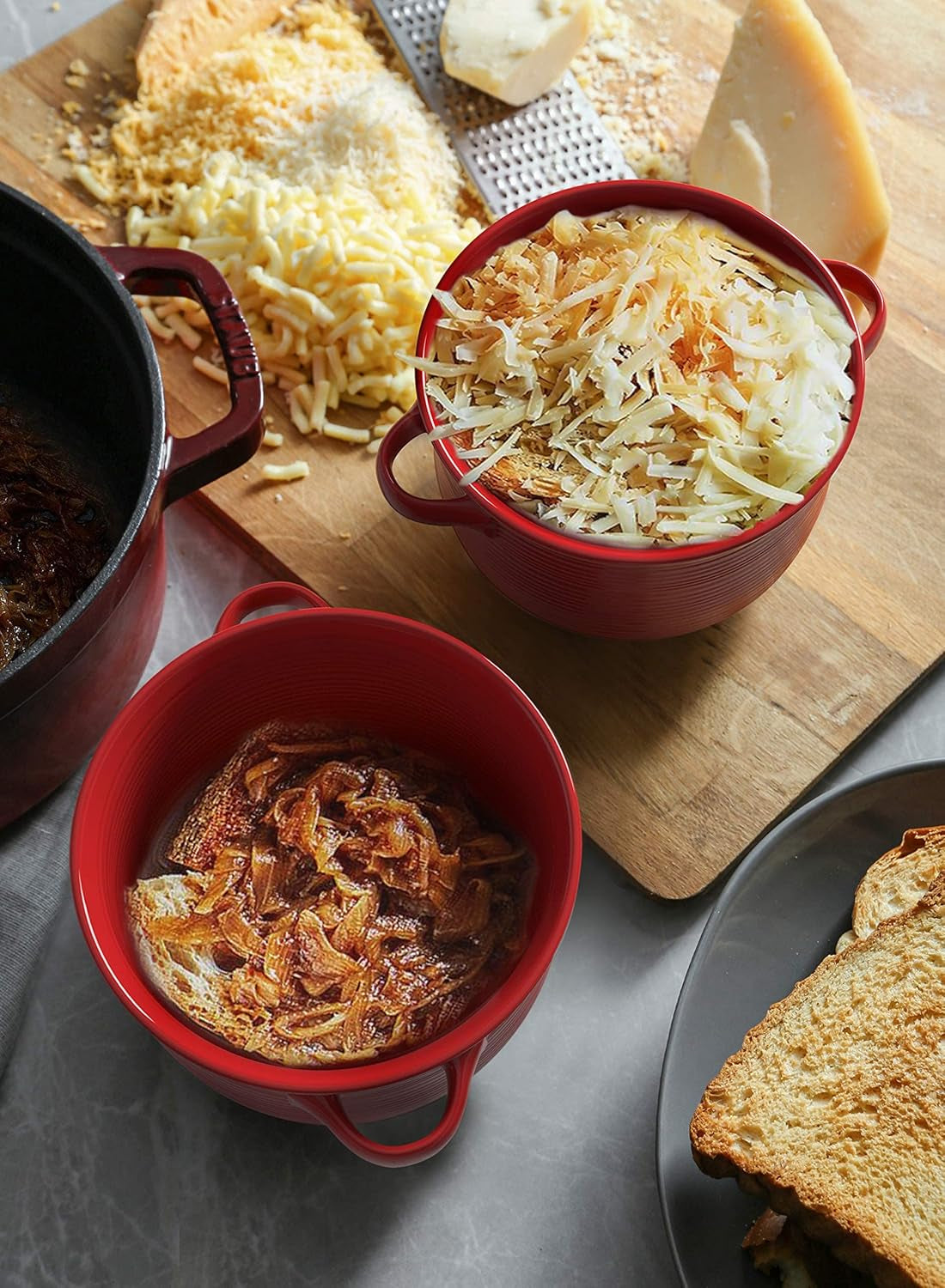 Ceramic Soup Bowl Set with Handles