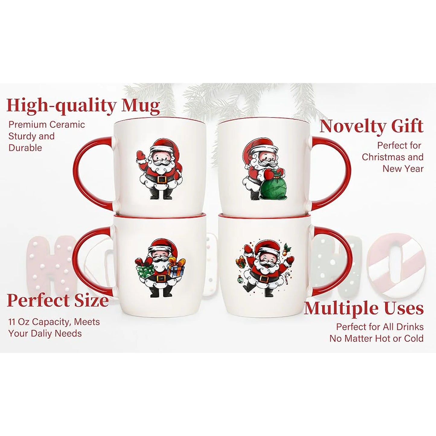 Christmas Santa Mug Set