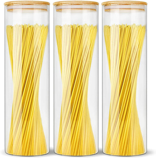 Glass Jar Set with Bamboo Lids